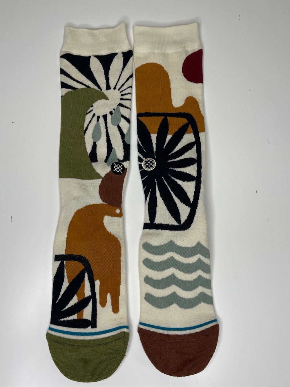 Men's Stance Land And Sea Socks Abstract Print Size LARGE